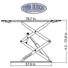 Twin Busch  Double Scissors Lift - 6600 lbs.