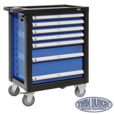 Filled tool trolley with 7 drawers
