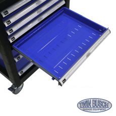 Filled tool trolley with 7 drawers