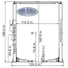 Twin Busch  Clear floor Pro-Line 9200 lbs.