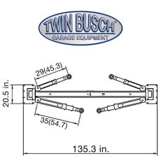 Twin Busch ® Clear floor Pro-Line 9200 lbs.