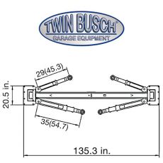 Twin Busch  Clear floor Pro-Line 9200 lbs.