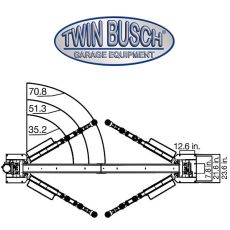 Twin Busch ® Clear floor HEAVY-Line Lift 11000 lbs.