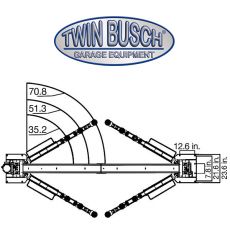 Twin Busch  Clear floor HEAVY-Line Lift 11000 lbs.